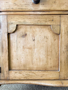 An English Pine Cupboard Sideboard c1890