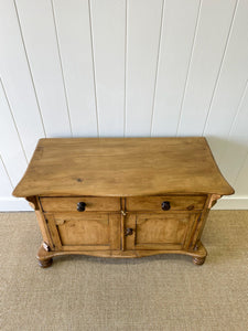 An English Pine Cupboard Sideboard c1890