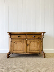 An English Pine Cupboard Sideboard c1890