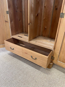 An English Country Pine Wardrobe c1890
