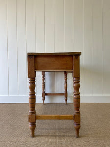 An Antique English Country Pine Console Table with Drawers c1900
