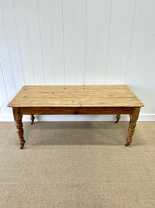 A Good English Pine 6ft Dining Table c1890
