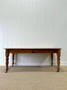 A Good English Pine 6ft Dining Table c1890