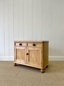 An English Pine Cupboard Sideboard c1890