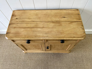 An English Pine Cupboard Sideboard c1890