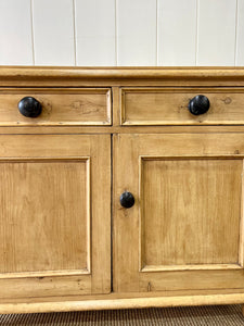 An English Pine Cupboard Sideboard c1890