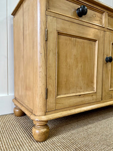 An English Pine Cupboard Sideboard c1890