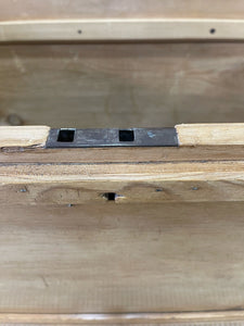 An English Pine Blanket Box or Coffee Table With Iron Handles c1850