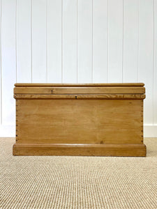 An English Pine Blanket Box or Coffee Table With Iron Handles c1850