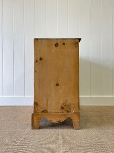 An Antique English Pine Chest of Drawers Dresser with Oval Brasses c1890