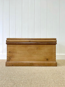 An English Pine Blanket Box or Coffee Table With Iron Handles c1850