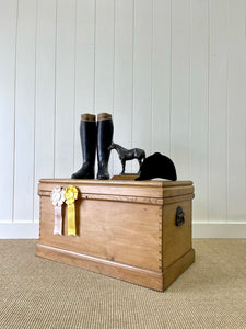 An English Pine Blanket Box or Coffee Table With Iron Handles c1850