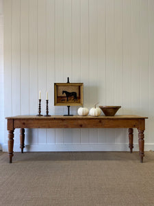 An Antique English Country Pine 8ft Sideboard or Server c1880