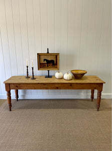 An Antique English Country Pine 8ft Sideboard or Server c1880