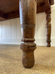 An English 19th Century Country Oak 7ft Dining Harvest Table