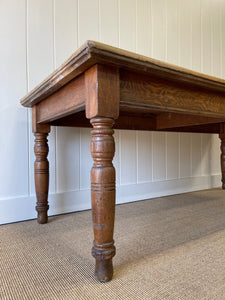 An English 19th Century Country Oak 7ft Dining Harvest Table