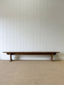 A 9ft French Oak or Elm Country Made Bench c1890
