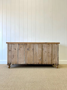 A Monumental English Country Pine Sideboard Buffet c1860