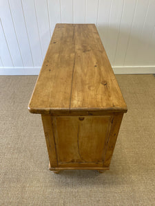A Monumental English Country Pine Sideboard Buffet c1860