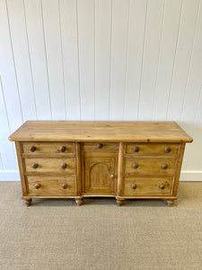 A Monumental English Country Pine Sideboard Buffet c1860
