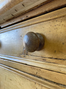 A Monumental English Country Pine Sideboard Buffet c1860