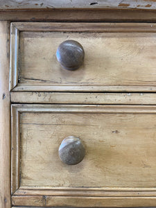 A Monumental English Country Pine Sideboard Buffet c1860