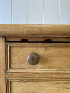 A Monumental English Country Pine Sideboard Buffet c1860