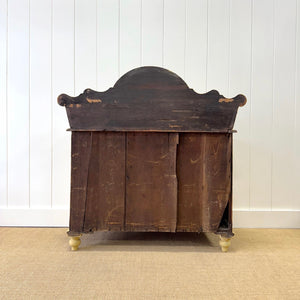 An Antique English Yellow Painted Pine Chest of Drawers Dresser c1890