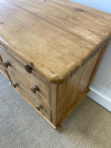 A Monumental English Country Pine Sideboard Buffet c1860