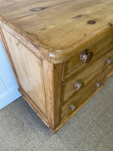 A Monumental English Country Pine Sideboard Buffet c1860