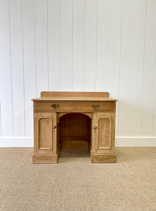 An Elegant Antique English Pine Pedestal Desk c1890
