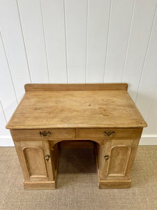 An Elegant Antique English Pine Pedestal Desk c1890