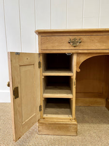 An Elegant Antique English Pine Pedestal Desk c1890