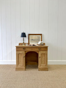 An Elegant Antique English Pine Pedestal Desk c1890