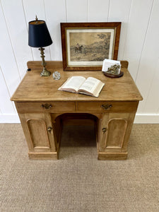 An Elegant Antique English Pine Pedestal Desk c1890