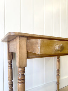 A Victorian Pine Console Table with Drawer c1860