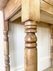 A Victorian Pine Console Table with Drawer c1860