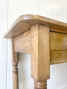 A Victorian Pine Console Table with Drawer c1860