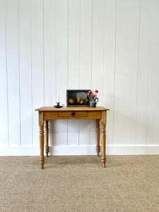 An Antique English Country Pine Console Table or Desk c1890