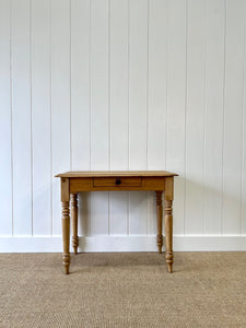 An Antique English Country Pine Console Table or Desk c1890