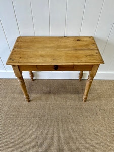 An Antique English Country Pine Console Table or Desk c1890