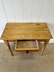An Antique English Country Pine Console Table or Desk c1890