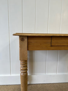 An Antique English Country Pine Console Table or Desk c1890