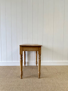 An Antique English Country Pine Console Table or Desk c1890