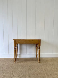 An Antique English Country Pine Console Table or Desk c1890