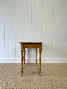 An Antique English Country Pine Console Table or Desk c1890