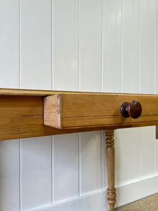 An Antique English Country Pine Console Table or Desk c1890