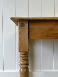 An Antique English Country Pine Console Table or Desk c1890