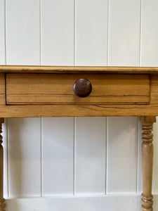 An Antique English Country Pine Console Table or Desk c1890