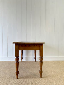 Antique English Country Pine Console Table with Drawers c1890